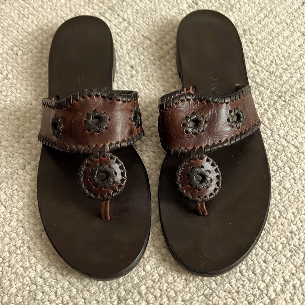 Jack rogers size 9. Two tone brown. Great condition
